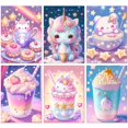 thumbnail image 2 of Kit de punto de cruz de pintura de diamantes de dibujos animados 5d, bordado de mosaico de diamantes de helado de gato, adecuado para niños, regalo DIY, decoración del hogar, 2 of 4