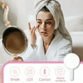 thumbnail image 6 of RAGUPEL Hand Mirrors with Handle,Round Mirror Face 6.7"*3.9"*0.4" Handheld Mirror,Aluminum Mirror Handheld Mirror with Handle,White, 6 of 7