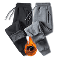 thumbnail image 4 of Pantalones casuales holgados y gruesos con forro polar para otoño e invierno para hombre, pantalones de lucha con doble cremallera, pantalones deportivos de fútbol, 4 of 5