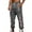 Dark Gray, variant on Men's Fleece Sweatpants Casual Loose Fit Joggers Elastic Waist Heavyweight Tapered Cargo Pants with Pockets