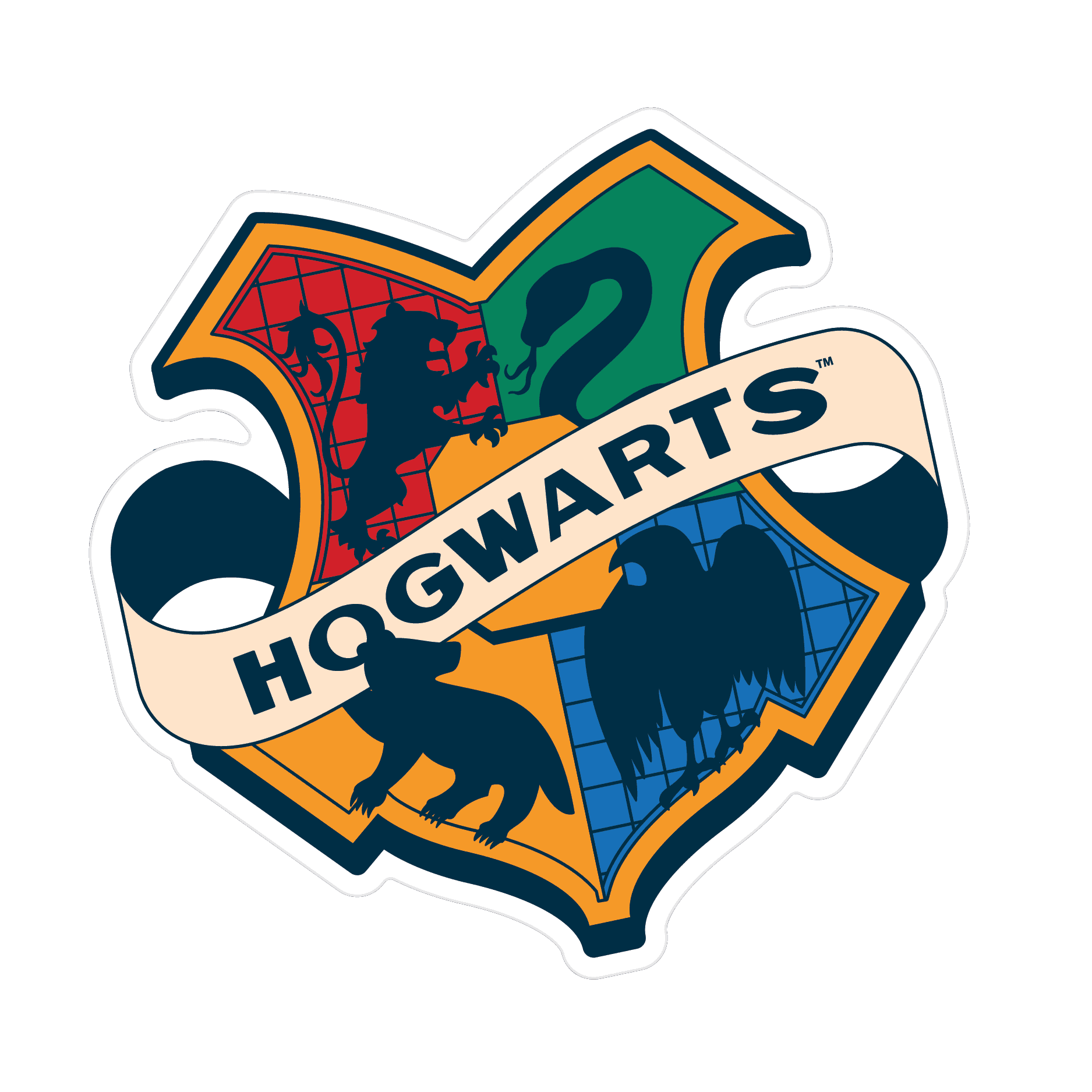 Harry Potter Hogwarts Automotive Decal Sticker, 6 x 8 Inch, Compatible with Cars, Trucks, SUVs