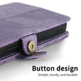 thumbnail image 4 of Dteck for Motorola Moto G Stylus 5G 2025 Wallet Case with Card Holder, PU Leather Flip Cover Wrist Strap Zipper Credit Card Slots Phone Cover for Moto G Stylus 5G 2025,Purple, 4 of 8