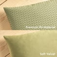 thumbnail image 4 of Phantoscope Modern Faux Leather Woven Square Cusion Solid Accent Decorative Throw Pillow for Couch, 12" x 20", Light Green, 2 Pack, 4 of 7