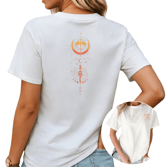 Night Court Illyrian Bat Dagger Moon Phase Graphic Tees Womans Tshirt Shirts Black White S-5XL Tops