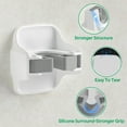 thumbnail image 3 of Broom Holder Wall Mount – 3 Pack No Drilling Self Adhesive Mop Grippers – Garage Storage Organizer – White, 3 of 7