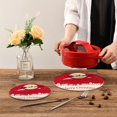 thumbnail image 7 of GZHJMY Red Merry Father Christmas House Trivets Pot Holders Set of 2, Hot Pads, Table Mats,Placemats Set for Cooking and Baking, Cotton Braided Hot Pads, 7.09"+9.45", 7 of 7