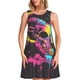 thumbnail image 1 of Balery Neon Gothic Skull Moon Vestidos de verano para mujer con estampado: vestido holgado sin mangas, vestido playero informal y cómodo para días calurosos., 1 of 7