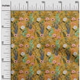 thumbnail image 2 of oneOone Tissu Polyester Spandex Jaune Moutarde Floraux Matériel de Robe Tissu Imprimé Tissu au Mètre 56 Pouces de Large-Mo, 2 of 4