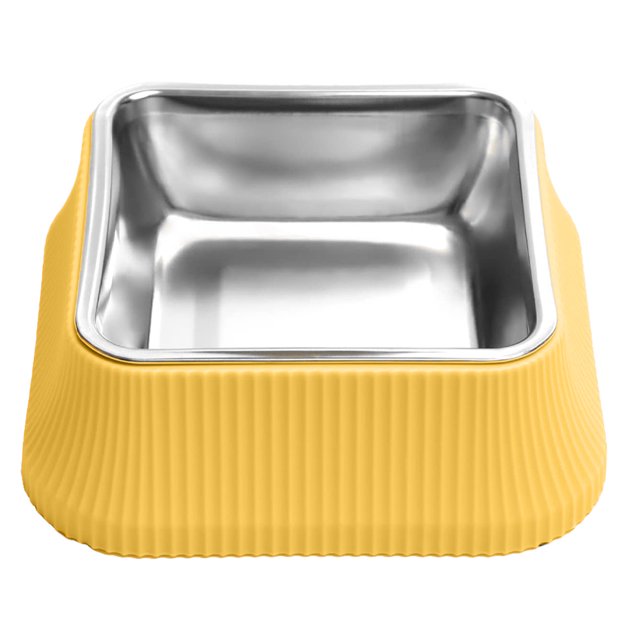 Cuenco para perros de acero inoxidable con base de goma para comida y agua, plato para cuenco para mascotas, cuenco para gatos