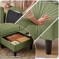 thumbnail image 5 of Soscana Sectional Sofa Set with Storage Ottoman and Accent Chair,Living Room 3 Seat L Shaped Couch and Single Chair Armchair,Living Room Furniture Set for Home Apartment Office Studio, 5 of 8