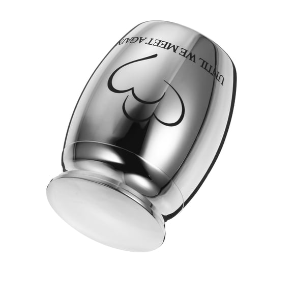 LOLIPPYY Silver Stainless Steel Pet Ash Urn for Comfort and Memorialization Holds Small Amounts of Ashes 3.0in