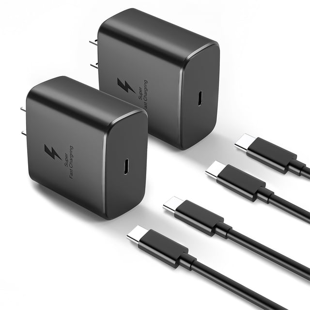 Cargador de pared Charger UNAWUDOH USB C de 45 W para Samsung Galaxy
