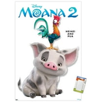 Disney Moana 2 - Heihei and Pua Feature Series Wall Poster, 14.725" x 22.375"