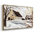 thumbnail image 3 of Winter Cottage II - Framed Gallery Wrapped Holiday Canvas - 27 x 41 - Gold Frame, 3 of 8