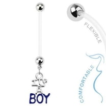 Pregnancy Belly Rings Bioflex Surgical Steel Pregnant Navel Naval Boy