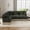 Green Black, variant on Large Modular Sectional Corner Couches with Tassel, 7 Seater Sofa Big Comfy Leopard Chenille L Shaped Couches with 2 Throw Pillows and 5 Lumbar Pillows, Movable Ottomans,Beige Coffee