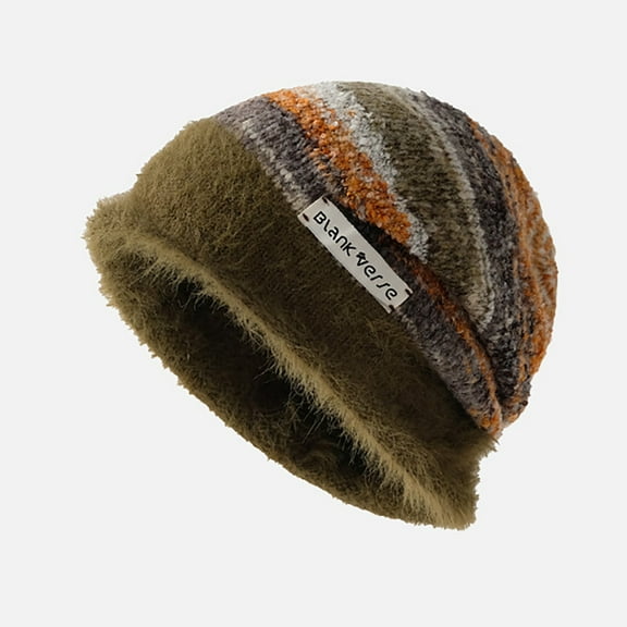 Winter Warm Knit Slouchy Cap for Women - Thick Fashion Hat