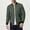 Army Green, variant on Men's Solid Color Stand-up Collar Cotton Jacket/Baseball Jacket Army Green L