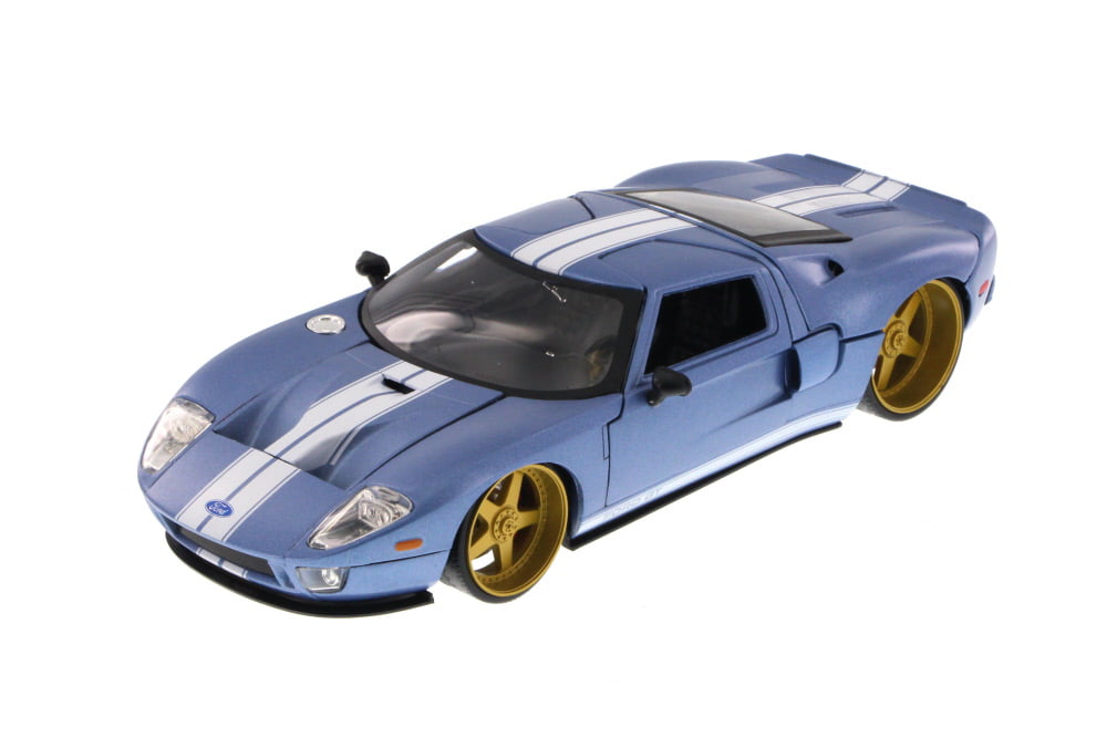 2005 Ford GT bleu 1:24 échelle DIE-CAST Modèle Jouet Voiture jada toys grave Kustoms 