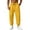 Yellow_004, variant on Men’s Tapered Sweatpants Workout Streetwear Waist Elastic Drawstring Joggers Pants Ribbed Ankle Cuffs Casual Pants with Pockets Beige M