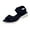 Dark Blue, variant on Women Summer Sandals Open Toe Slip On Dressy Sandal Hollow Elastic Ankle Strap Low Wedges Comfortable Beach Shoes Beige Women Sandal