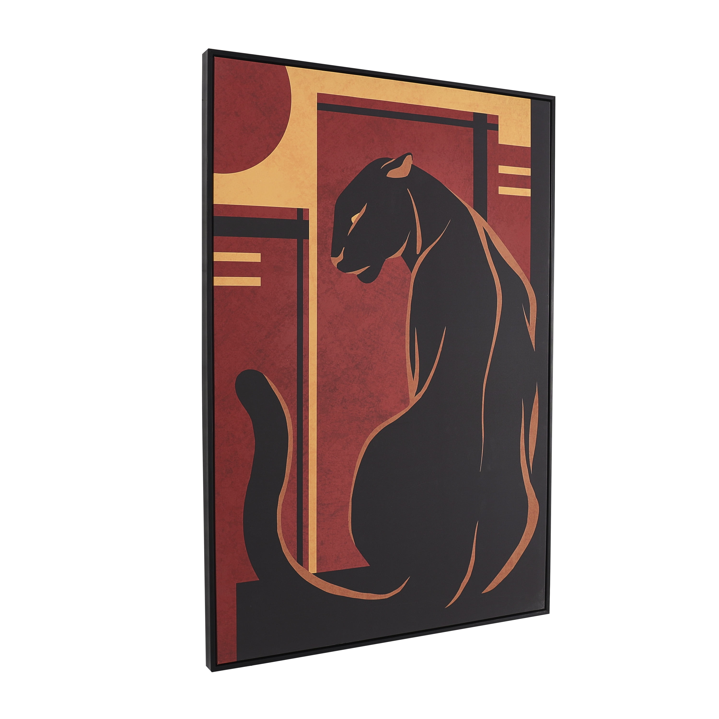 33" x 49" Leopard Framed Wall Art, by DecMode