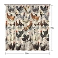 thumbnail image 5 of Beige Chicken Breed Pattern Shower Curtain 72"x72" ,Bathroom Decorative Shower Curtains Set with 12 Hooks,Modern Waterproof Washable Shower Curtain, 5 of 6