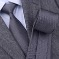 thumbnail image 5 of Yongchuantie Men's High-quality 100% Silk Tie With Black and White Checkered Pattern for Formal Business Banquets 8CM Wide Tie, 5 of 7