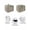 Gray, variant on Japanese Toaster Cover 4 Slice, Large Kitchen Appliance Covers, Grey Simple Traditional Flowers Leaves Pattern Toaster Oven Cover with Loop, Bread Machine Cover Polyester Dust Cover Protection
