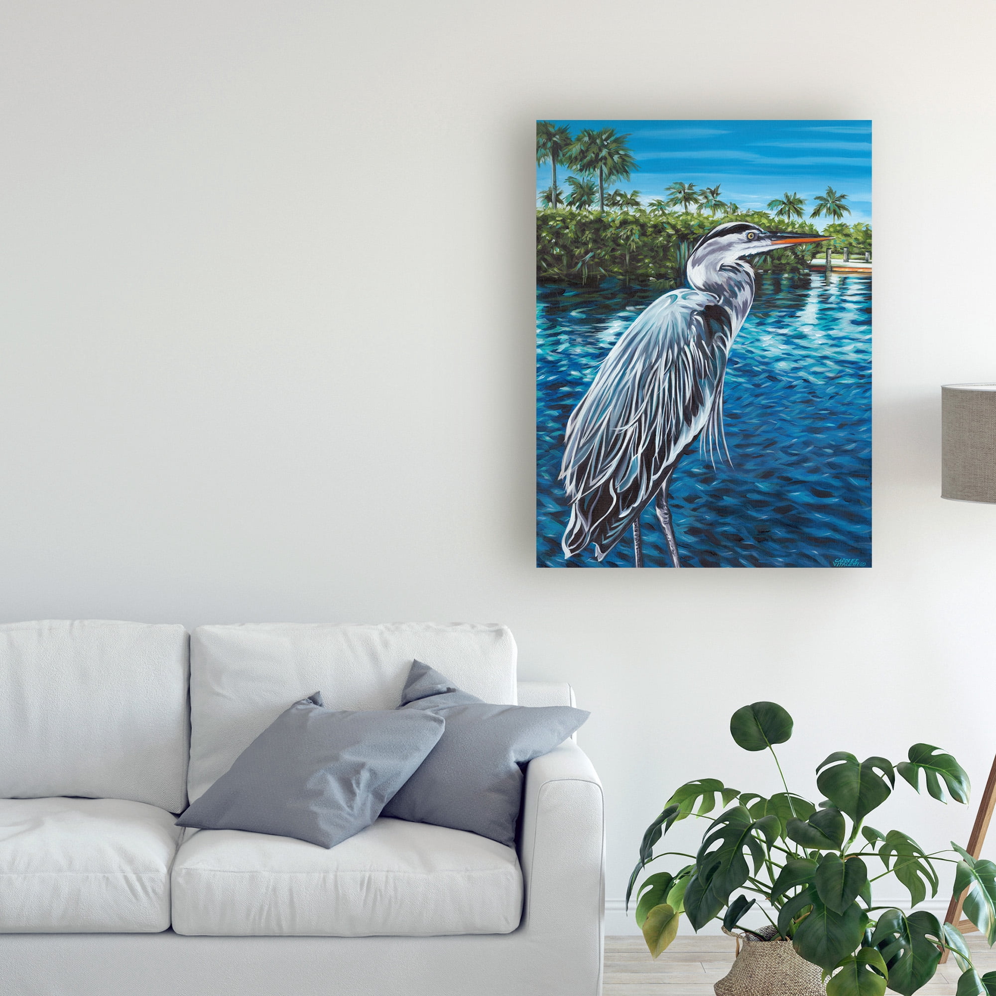 Trademark Fine Art 'Peaceful Heron I' Canvas Art by Carolee Vitaletti