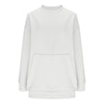thumbnail image 6 of larppty Unisex Cat Pouch Oversized Sweatshirts Long Sleeve Kitten Puppy Holder Kangaroo pocket Pullover Top (White, XL), 6 of 7