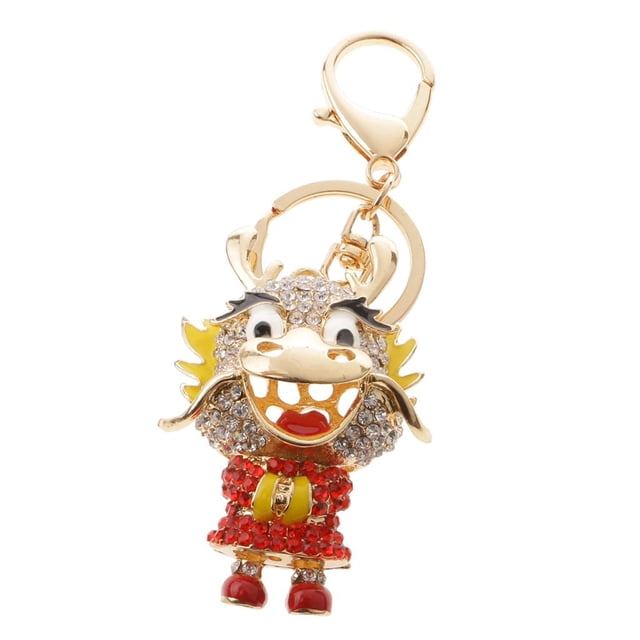 Lindo Encanto Colgante Cristal Monedero Bolsa Coche Lvero Lvero Lvero Lvero - rojo Sunnimix Dragón Llavero