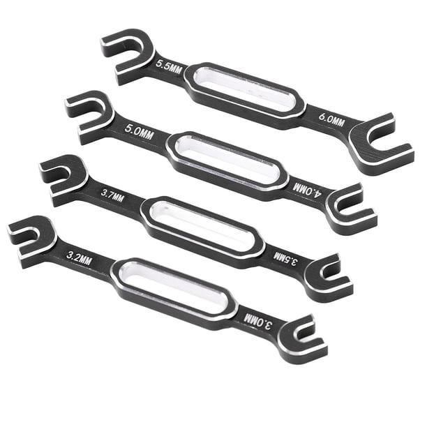 Llaves De Coche RC, 4 Piezas Extractor De Rótula De Tuerca Tensora Llave De Mantenimiento RC De aleación De Aluminio De 3,0-6,0 Mm Para Coches De Control Remoto Coches De Derrape
