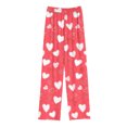 thumbnail image 4 of uublik Boys Girls Pants Size 4T-14 Valentine's Day Sleep Pants Soft Elastic Waist Kids Bottoms Love Printed Lounge Pants Red, 4 of 4