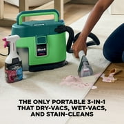 Shark Everymess Wet & Dry Vacuum, Carpet Cleaner, Spot Cleaner, Portable, Stain Eliminator, Small Shop Vac, Pet Friendly, Corded, 1 Gallon, VX100 Green