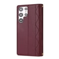 thumbnail image 7 of for Samsung Galaxy S22 Ultra Wallet case with Card Holder,Phone case RFID Blocking PU Leather Flip Shockproof Cover with Hand Strap Zipper Credit Card Holder Slots for Women Men,Winered, 7 of 7