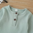 thumbnail image 4 of PatPat Baby's Cotton Knitted Style Solid Cardigan Long-sleeve Jumpsuit, 4 of 7