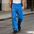 thumbnail image 2 of JIAYUE Men's Flared Jeans Casual Washed Solid Color Long Straight Leg Classic Denim Pants With Button Zipper Waist For Summer Loose Fit Daily Travel Street Outdoor Wear, 2 of 4