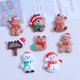 thumbnail image 4 of 10 Uds. Nuevo Mini Kawaii serie navideña muñeco de nieve resina parte posterior plana álbum de recortes joyería Diy accesorios de horquilla decorar artesanía, 4 of 4