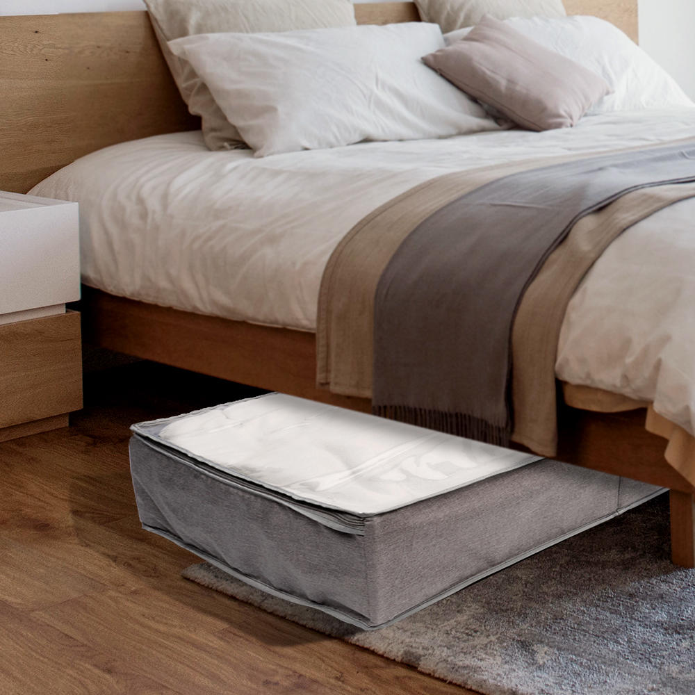 Bed in a Bag Under Bed Storage Organizer Zippered Bag Moistureproof With Clear Window Blanket