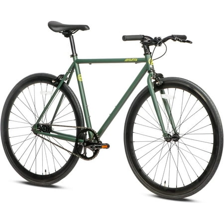 AVASTA Single-Speed Fixed Gear Urban Commuter Bike for Women and Men,Light weihgt Unisex Fixie Bike,Flat Handlebar and Flip Flop Hub City Road Bike,54 Green
