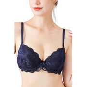 phistic Women Lace Overlay Extreme Push Up Bra (Regular & Plus Size 34A-40D)