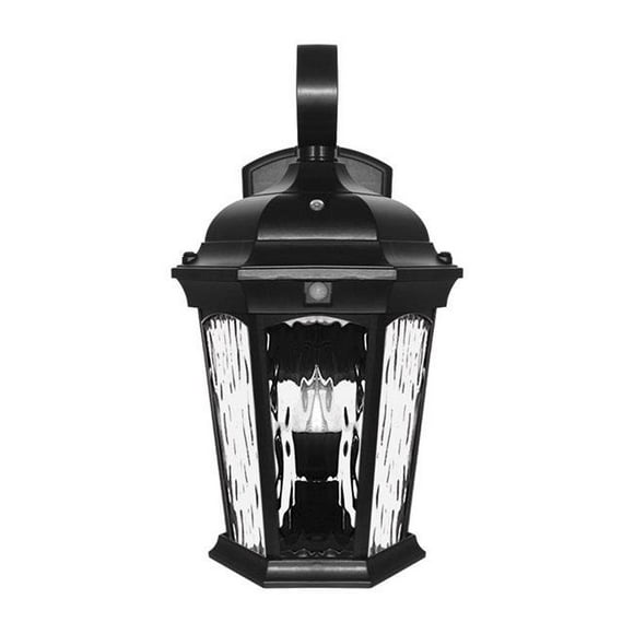 Euri Lighting EFL-130W-MD 12.5 watt 3000K LED Wall Fixture with Photocell & Motion Sensor Water Frosted