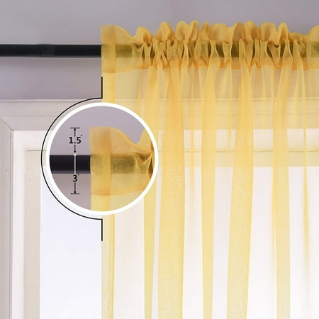 Bright Yellow And Grey Ombre Curtains 2, Bright Yellow Sheer Curtains