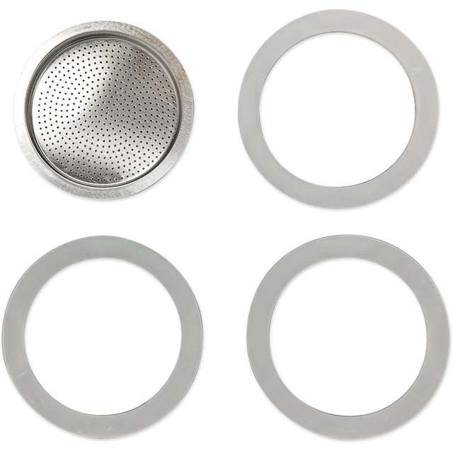 Replacement Silicone Gaskets for Moka Aluminum Stovetop Coffee Maker Pots compatible with Bialetti (9 Cup)