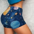 thumbnail image 4 of Balery Planets And Stars1 Pantalones cortos de entrenamiento estampados para mujer, sin costuras, ajustados, para gimnasio, yoga, correr, deportes, ejercicio activo, fitness.-XX-Large, 4 of 8