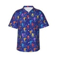 thumbnail image 1 of Balery Ice Hockey Players With Puck Camisas hawaianas de manga corta para hombre, camisas playeras de corte holgado, camisas de vacaciones con botones,3X-Large, 1 of 7