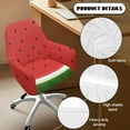 thumbnail image 5 of ZIATUBLES Watermelon Pattern Curved Back Chair Slipcover Stretchable Kitchen Dining Chair Cover Removable Contoured Swivel Accent Chair Protector for Dining Living Room, 5 of 7