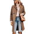 thumbnail image 3 of Women's Winter Wool Coat Casual Notch Lapel Single-Breasted Peacoat, 3 of 7