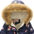 thumbnail image 2 of Veste Matelassée pour Enfants Garçons et Filles Imprimé Mode Dessin Animé Grand Garçon Long Col à Capuche Veste Matelassée, 2 of 5